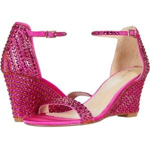 Betsey Johnson Fuchsia Embellished Wedges